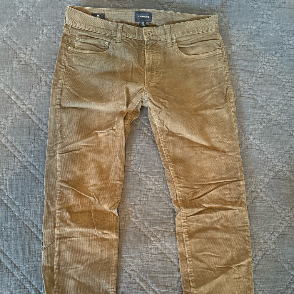JCrew Men’s Corduroys Gray Colored Size 31x32 Slim Fit